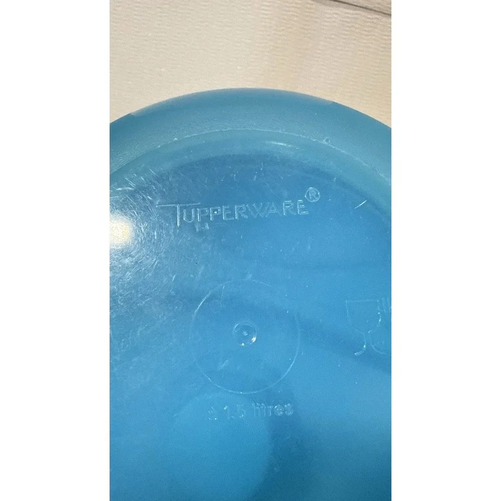 Tupperware Salad On the Go Bowl 2 Piece Set Blue #1700-5 No Utensil/Dressing Cup